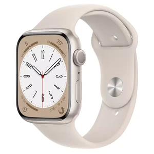 اپل واچ سری 8 سایز 45 میلیمتر رنگ استارلایت با بند اسپرت | Apple Watch Series 8 45MM