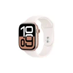 اپل واچ سری 10 آلومینیوم با بند سیلیکون | Apple Watch Series 10 Aluminium رز گلد