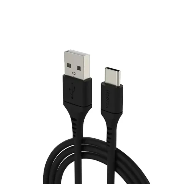 کابل شارژ USB به تایپ سی هادرون مدل HTC-A-C01L با طول 2 متر مشکی