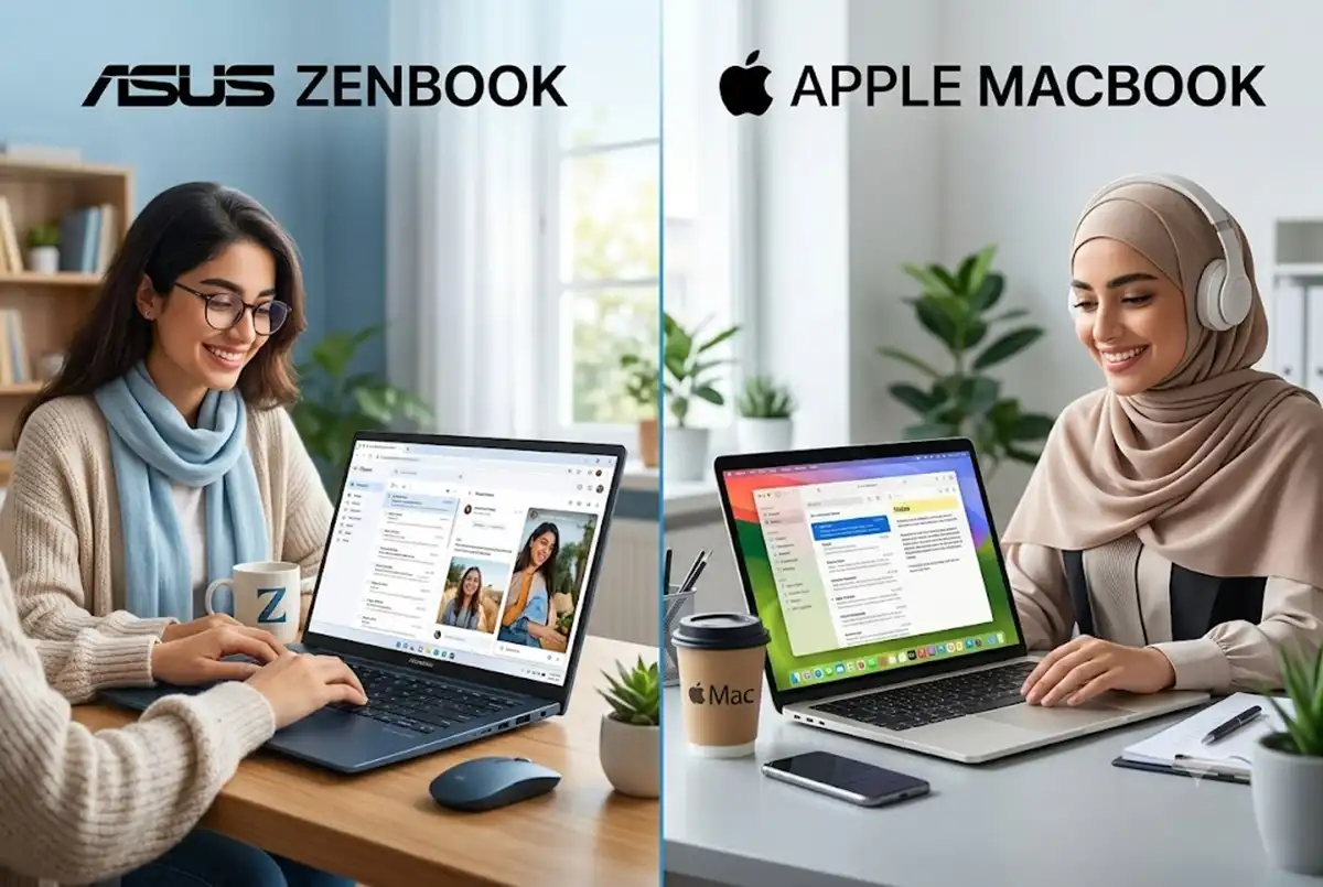 زنبوک ایسوس یا مک بوک اپل کدام برای کارهای روزمره لذت‌ بخش‌ تر است؟