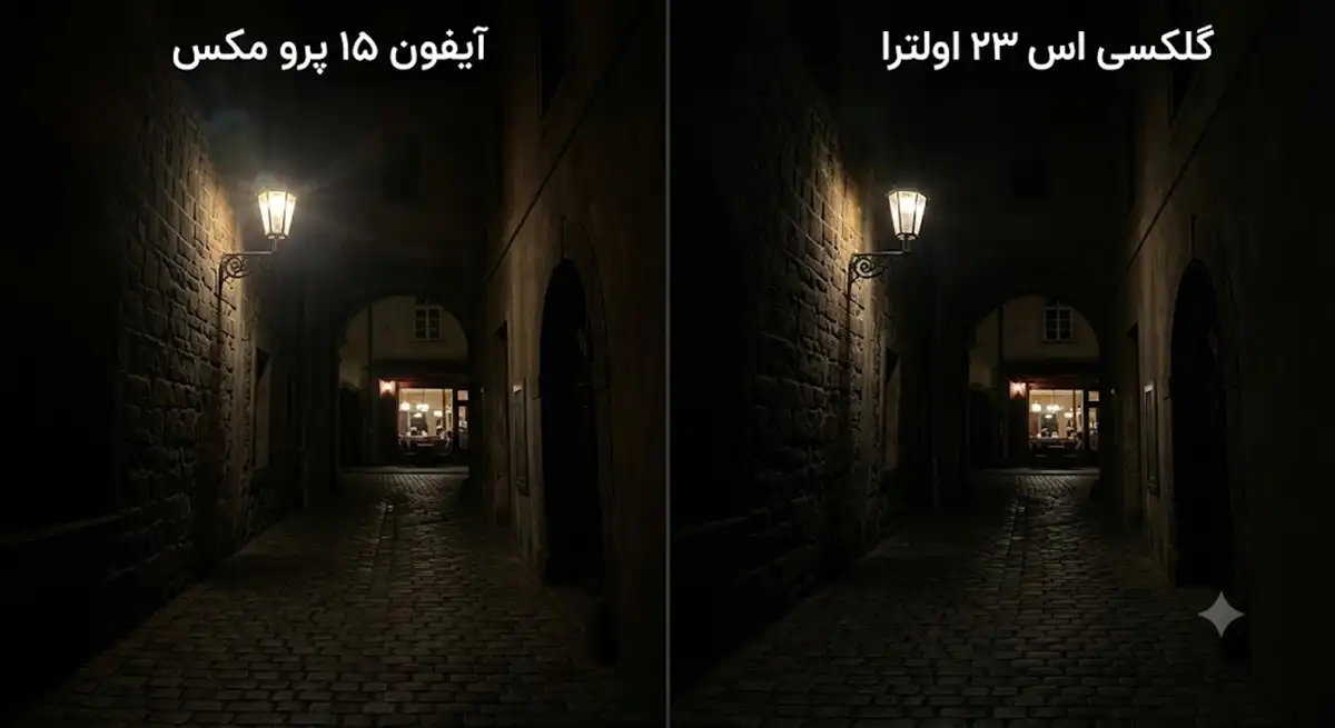 مقایسه دوربین آیفون پرو مکس و گلکسی اس اولترا در نور کم