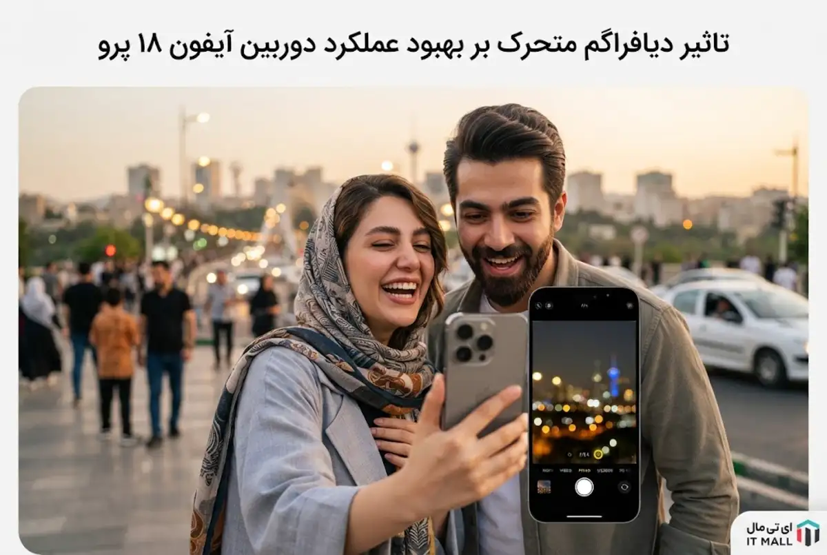 تاثیر دیافراگم متحرک دوربین آیفون ۱۸ پرو بر بهبود عملکرد دوربین
